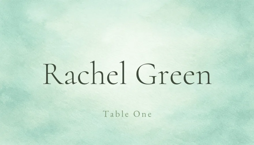 Sage Mist, a printable wedding garden sage place card template