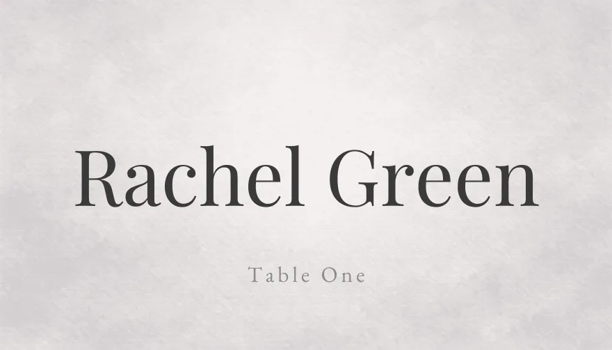 Slate Mist, a printable modern formal neutral place card template